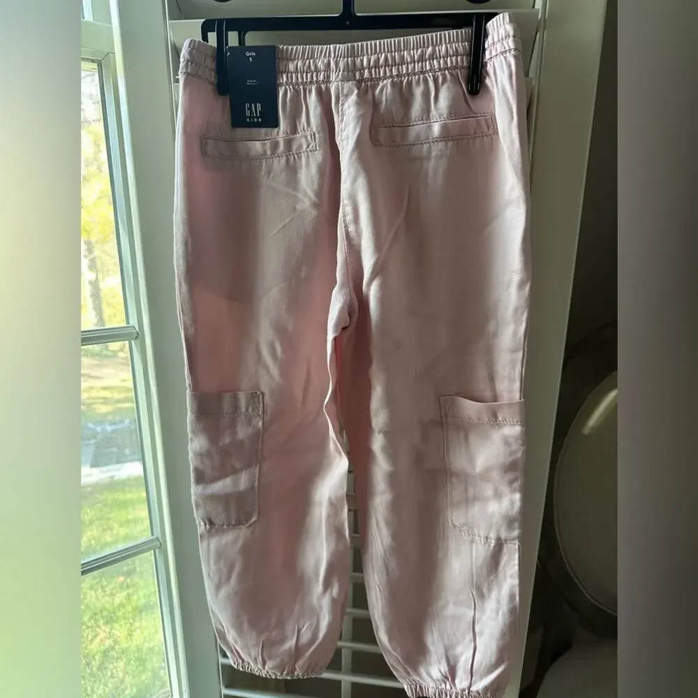 Gap Kids Pull-On Cargo Joggers pink New Size S 6-7